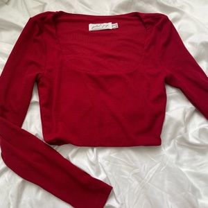 Petal & Pup size US 6 cropped red top in excellent condition